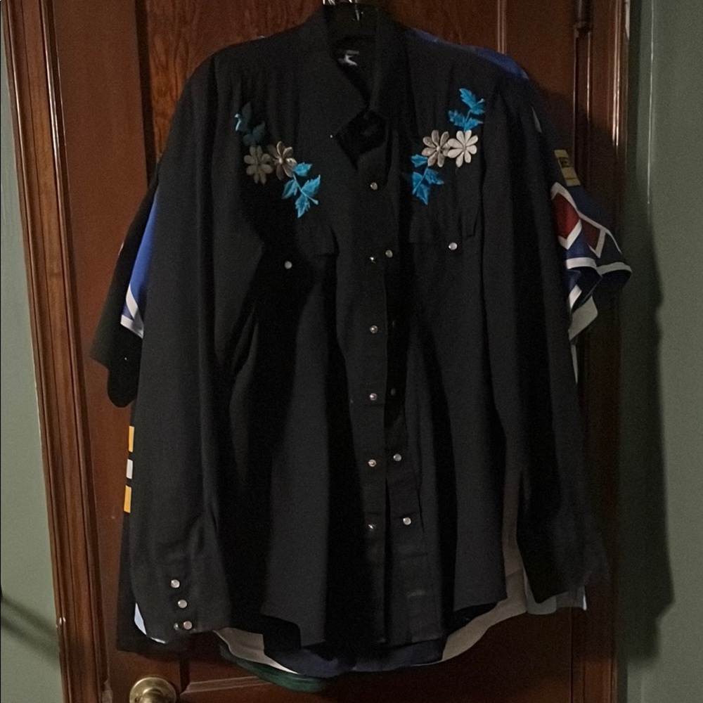 2 Western Shirts with Floral Embroidery
